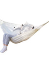 Super Comfortable Canvas Hammock Chair Durable Indoor/Outdoor Swing Seat for Garden, Patio, Camping, Home Leisure
