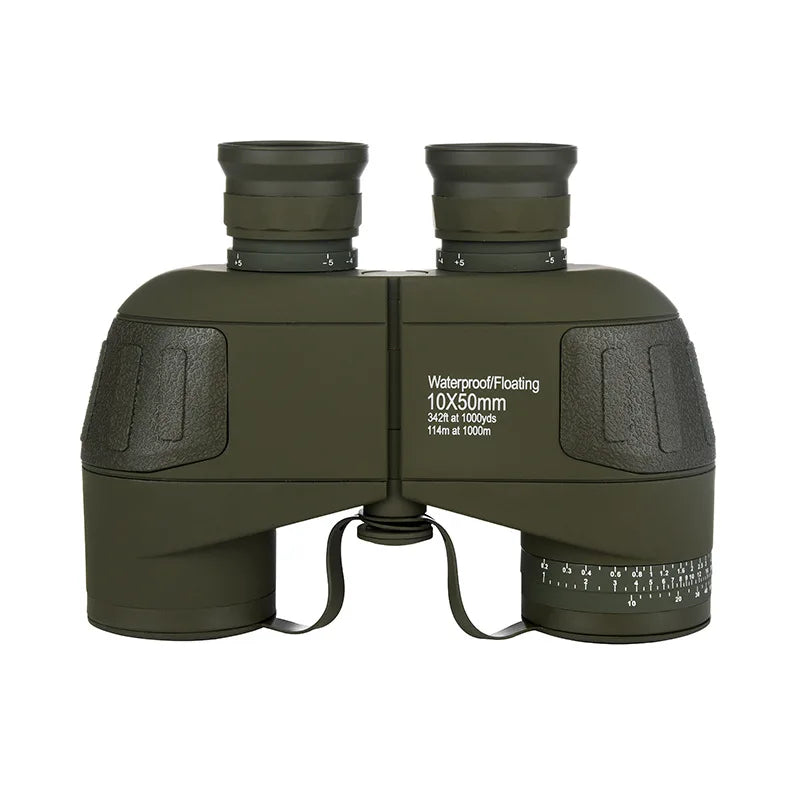 Professional Marine Binoculars 10x50 Nitrogen Waterproof Compass Rangefinder For Hunting Telescope High Power Hiking