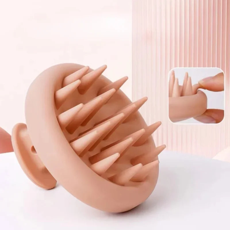 Full Silicone Scalp Massage Shampoo Brush,Head Scrubber with Soft Bristles,Women/ Hair Comb Hairbrush