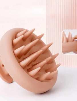 Full Silicone Scalp Massage Shampoo Brush,Head Scrubber with Soft Bristles,Women/ Hair Comb Hairbrush
