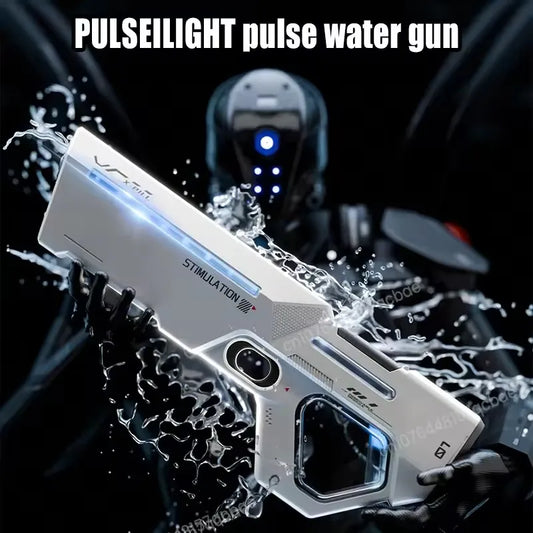 Electric Water Gun with Automatic Water Absorption – Powerful Long-Range Water Blaster for Summer Outdoor Beach Play