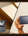 For Z Fold 6 Case with Secure Card Holder Sliding Camera Cover Rugged Hinge Protection Wallet Phone Case Glass Screen Protector