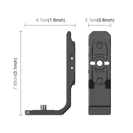 Quick Release Metal L Bracket for Insta360 X4 X5 and X6 Cameras