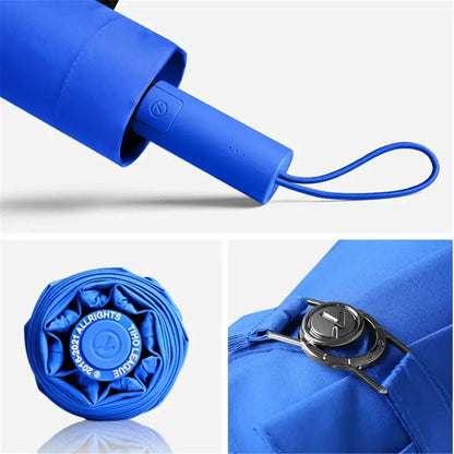 High Quality Automatic Umbrella with Metal Buckle Thickened UV Parasol Folding Umbrella Modern Rain Gear Sunshade