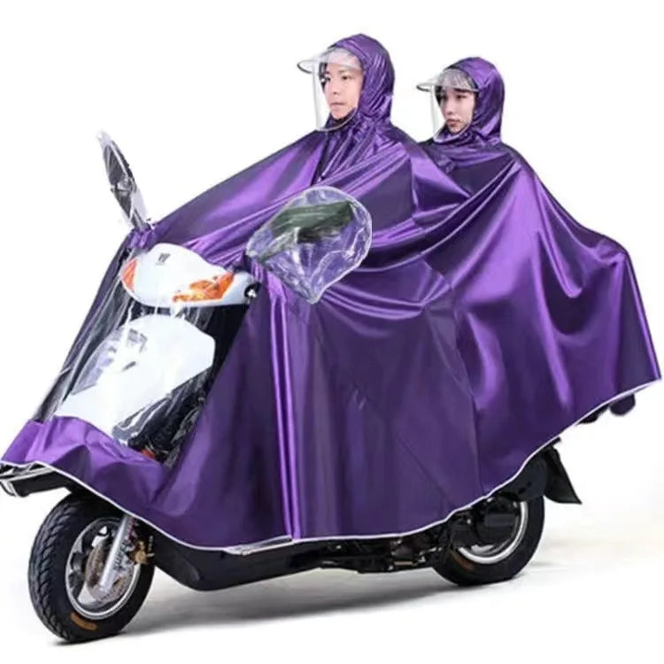 Large Double Person Waterproof Motorcycle Rain Poncho with Foot Coverage