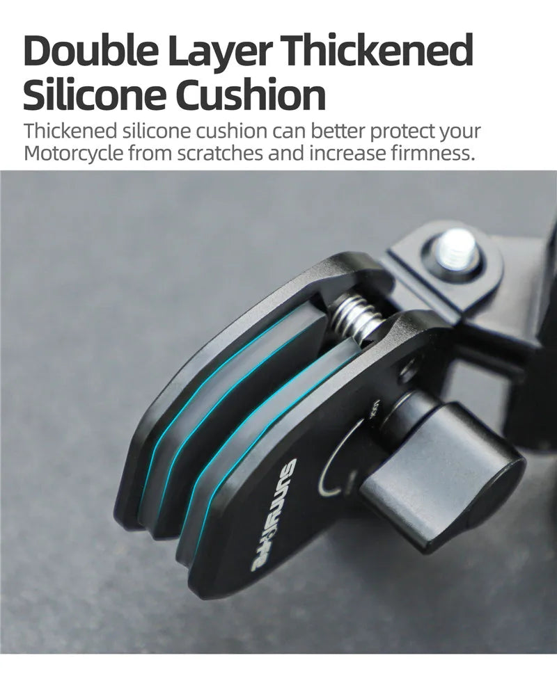 Motorcycle Windshield Clip Mount for Action Cameras and Smartphones