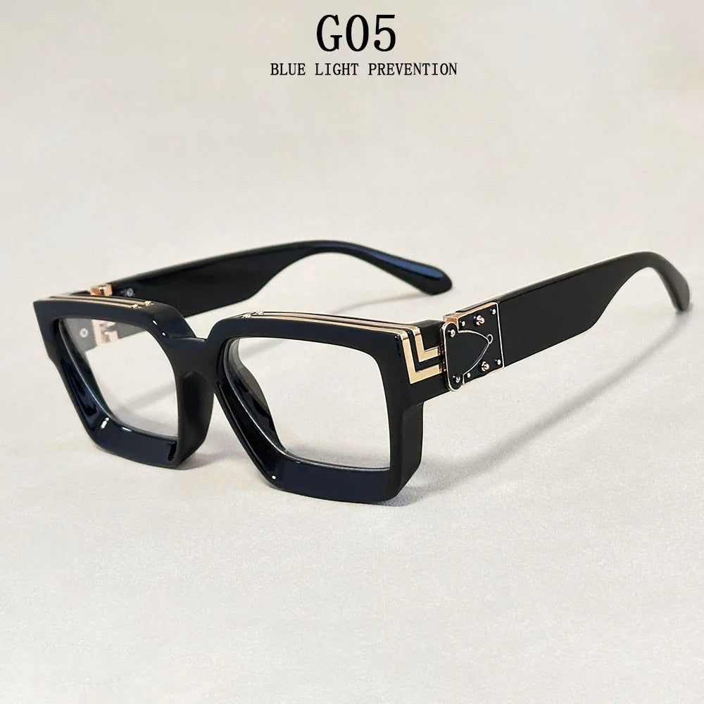 Oversized Square Vintage Sunglasses With UV400 Protection