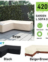 L Shape Corner Outdoor Sofa Cover Waterproof Rattan Corner Furniture Cover V Shape Sofa Table Chair Protective Dust Covers