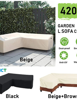 L Shape Corner Outdoor Sofa Cover Waterproof Rattan Corner Furniture Cover V Shape Sofa Table Chair Protective Dust Covers