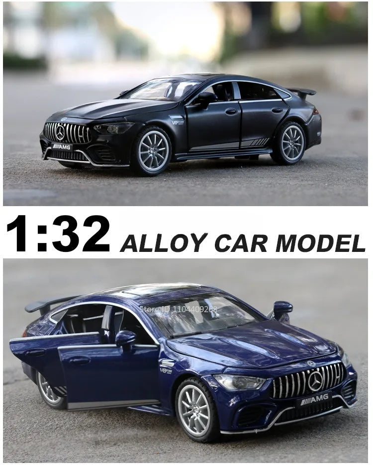 1:32 Scale 300SL GT63 V8 Sports Car Model Toy Metal Die-cast Sound Light Pull Back Vehicles Models Boys Hobby Ornaments Gifts