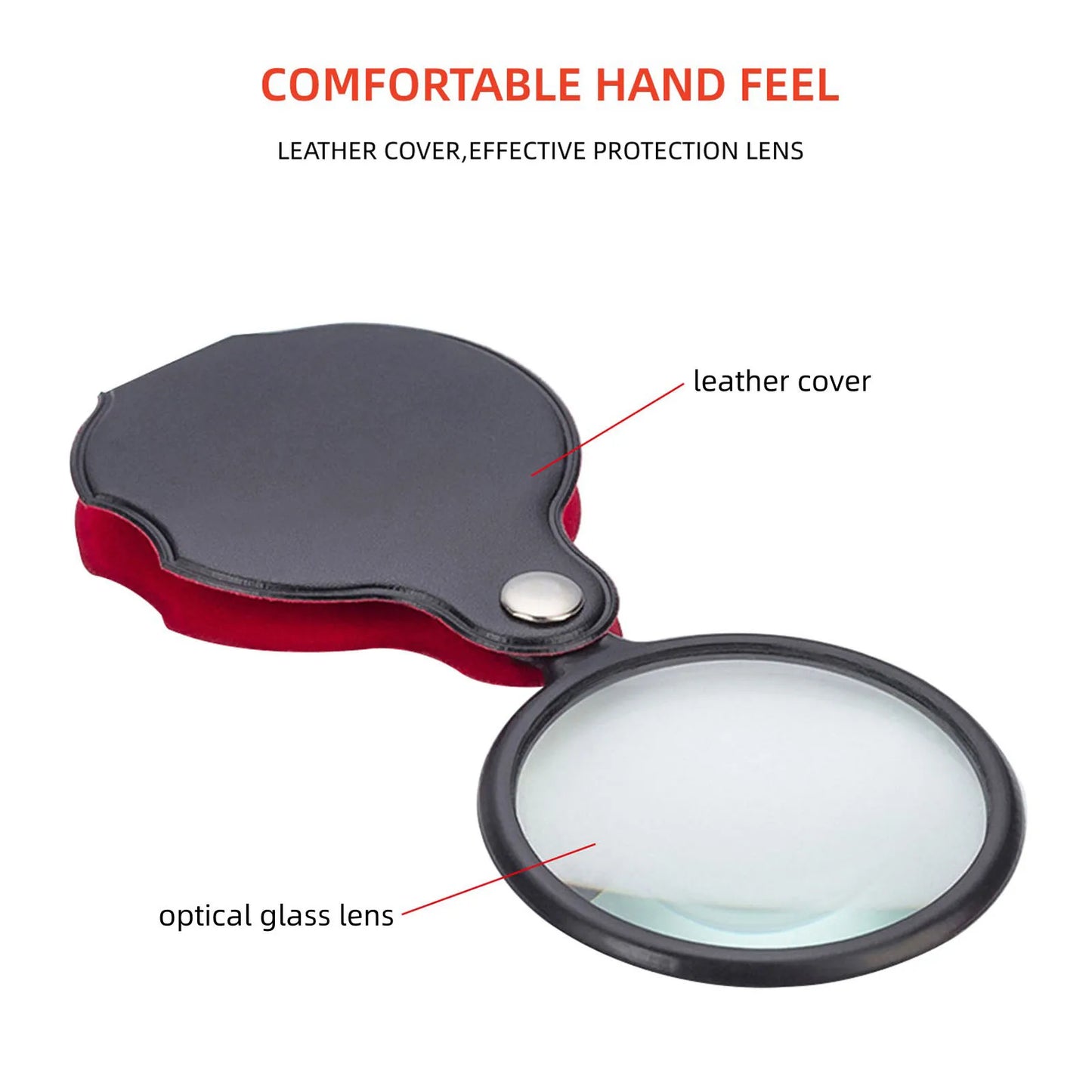 10X Mini Folding Pocket Magnifier Glass Reading Loupe