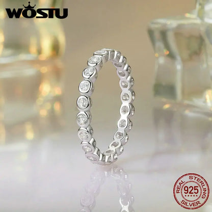 Full of VVS1 Moissanite Ring For Women 925 Sterling Silver 0.7CT Diamond Finger Eternity Rings