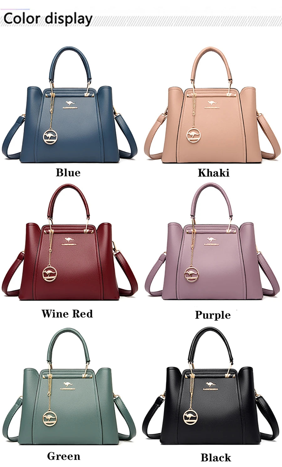 3 Layers Quality Leather Luxury Handbags Bags Designer Crossbody Bags for Women Large Capacity Tote Bag