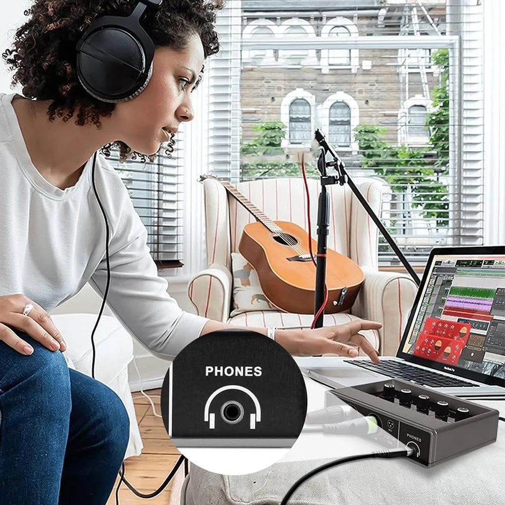 Q16 USB Audio Interface with 48V Phantom Power for Recording and Streaming