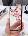 Transparent Fallen Leaves Flower Phone Case For iPhone 16 15 14 Pro Max 15 14 16 Plus Maple Leaf Clear Funda Back Cover