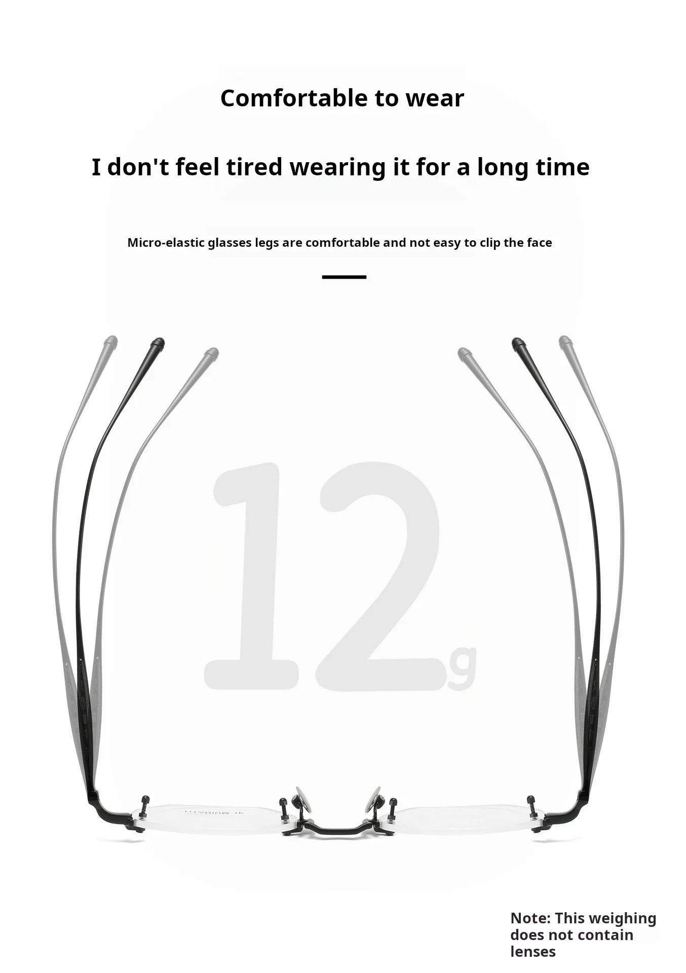 Luxury Lightweight Titanium Rimless Polygonal Eyeglasses Frames