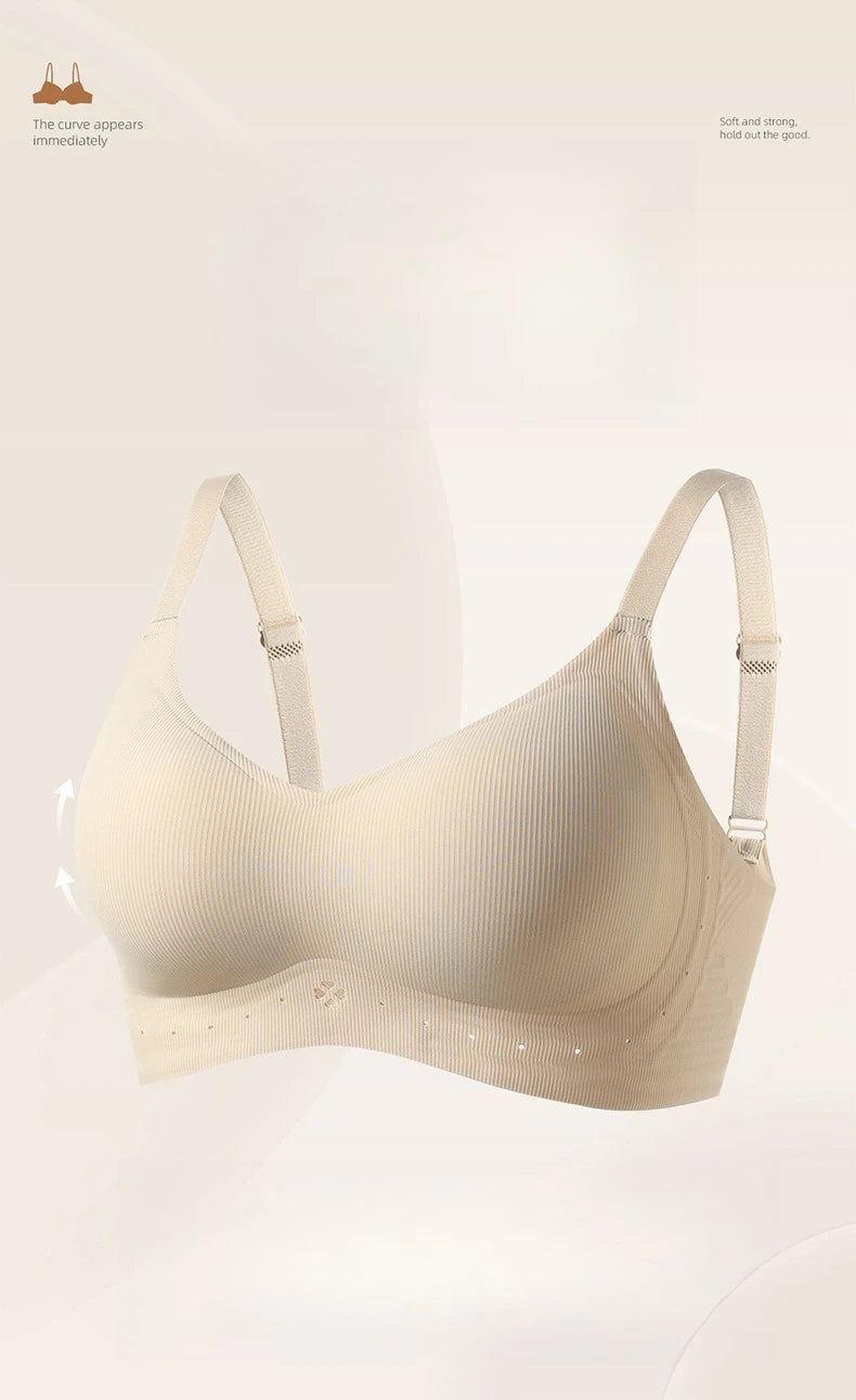 Womens Seamless Wireless Push Up Everyday Bra