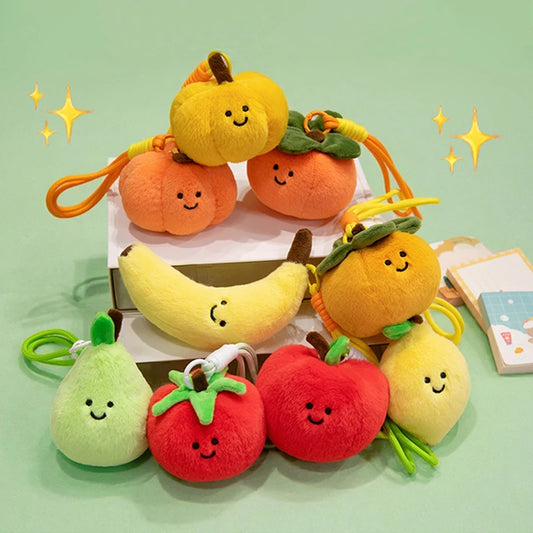 Cute Fruit and Vegetable Plush Pendant Backpack Charm