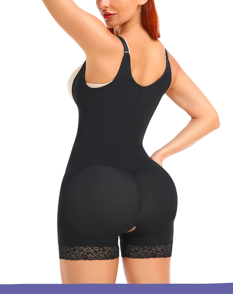 Women's Shapewear Bodysuit  Slimming  Butt Lifter Full Body Shaper Bbl Tummy Control Open Crotch Ziper