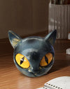Cat Sculpture Elegant Black Cat Figurines Art Sculpture Resin Desk Decor Art Piece For Men Women Animal Lovers Housewarming