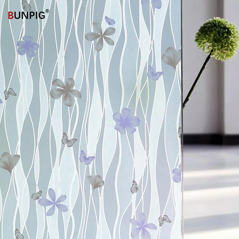 Window Film Privacy, Stained Glass Film, Frosted Opaque Glass Clings, Sun Blocking Vinyl Window Stickers for Door Home Office