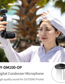 BY-DM100-OP Condenser Microphone for DJI OSMO™ Pocket Only Plug and Play Mic Live Streaming Youtube Video Recording Vlog