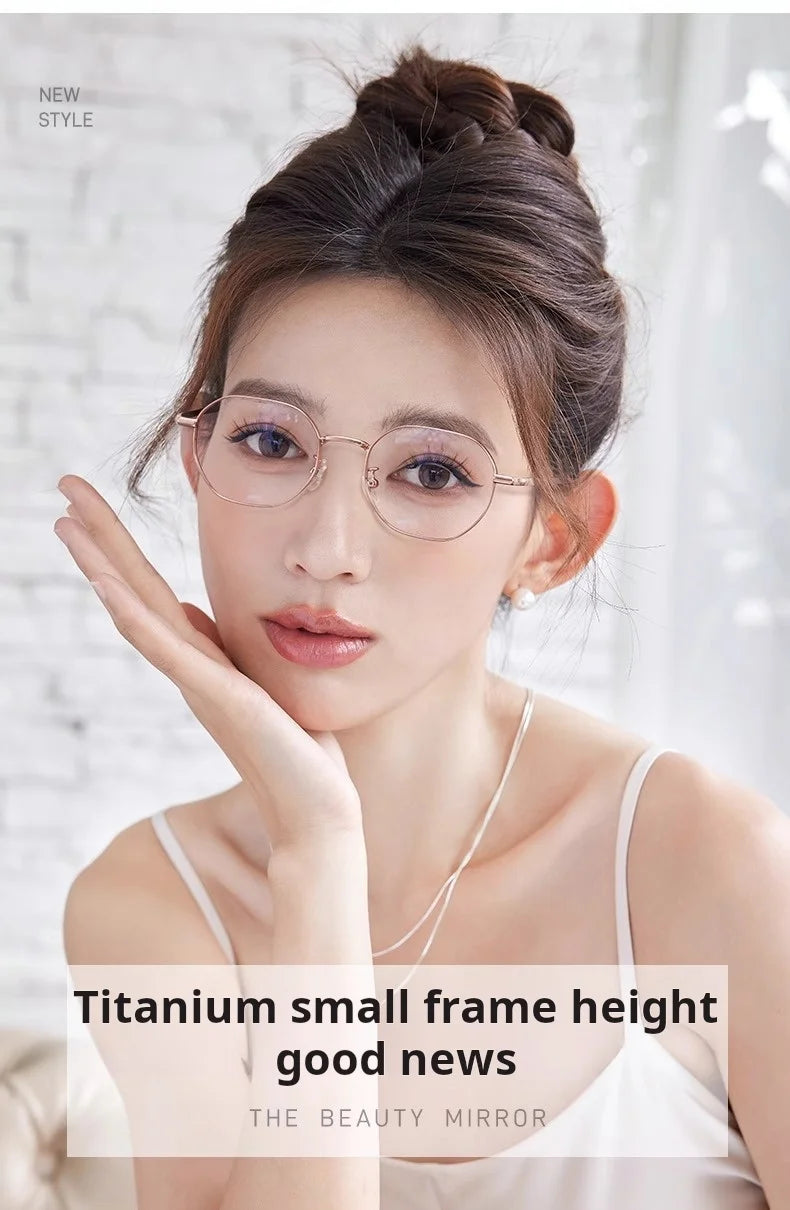 Retro Polygonal Lightweight Titanium Prescription Reading Glasses