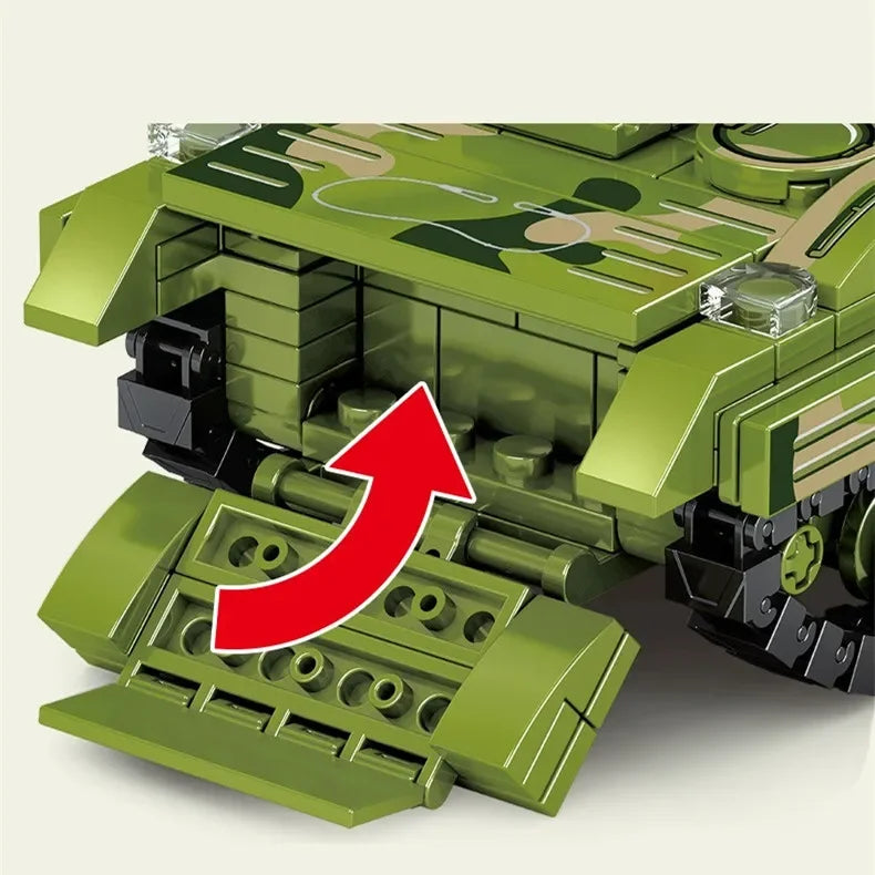 Blocks Chinese military tank chariot Model action figure social games s toys boy birthday gift room decoration ornament