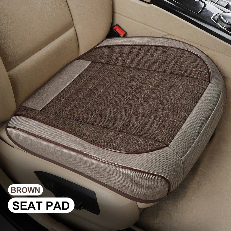3D Linen Car Seat Covers Universal Leather Car Seat Cushion Full Surrounded Car Seat Pads Breathable Auto Chair Pads Protector