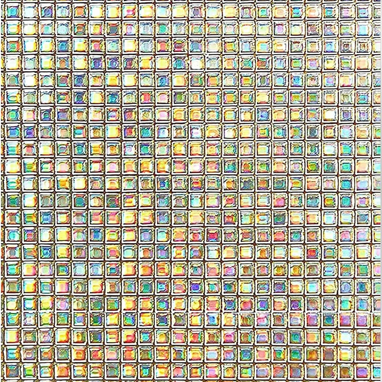 Window Privacy Film Rainbow Window Clings 3D Decorative Vinyl Stained Glass Window Decal Static Cling Sticker Non-Adhesive