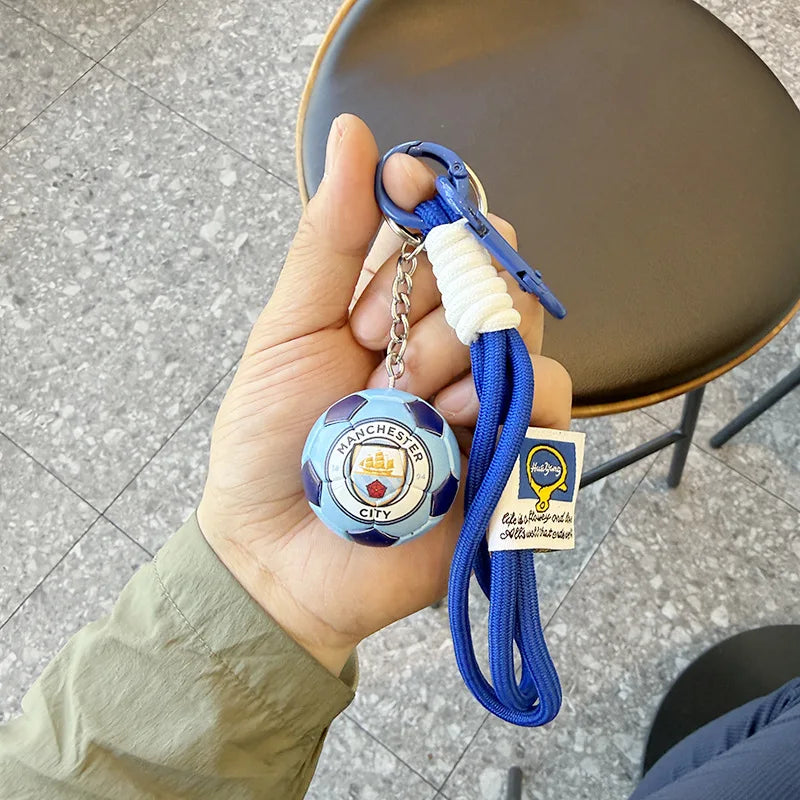 Football Club PU Keychain Soccer Fan Backpack Charm Collectible Gift