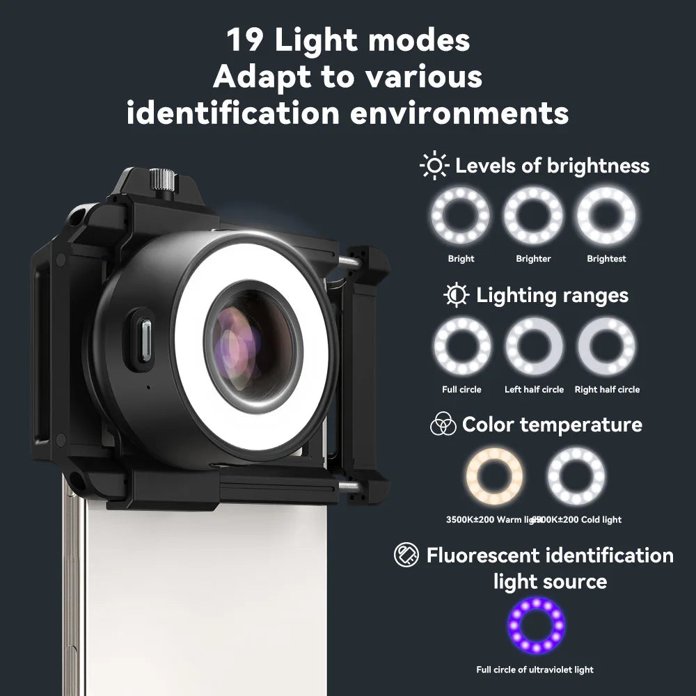 120X Jewelry Microscope Lens with LED and UV Light