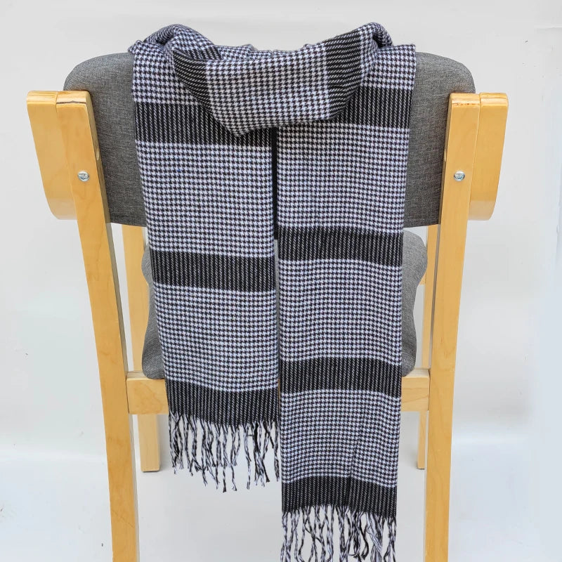 Classic lattice men soft shawl plaid scarves shawl wraps shawl neckerchief headband muffler