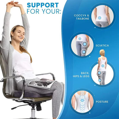 Seat Cushion Office Chair Cushions Pillow Memory Foam Pad Back Pain Relief Cushion Car Office Hip Support Massage Cushion