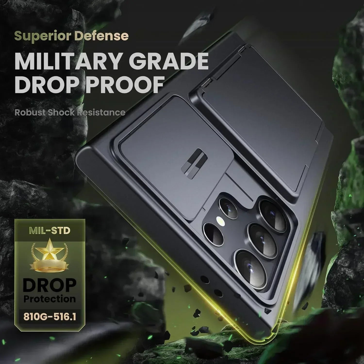 For Samsung Galaxy S24 Ultra Wallet Case With Card Holder Stand Sliding Camera Cover RFID Blocking Rugged Shockproof Protection