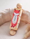 Baby Wooden Rotating Jigsaw Puzzle Hand bell Toy Baby Mobile Musical Rattle Toy Montessori Puzzle Game For Babies