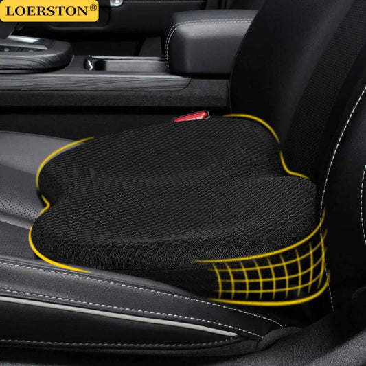 2 In 1 Memory Foam Car Seat Cushion and Lumbar Support Pillow