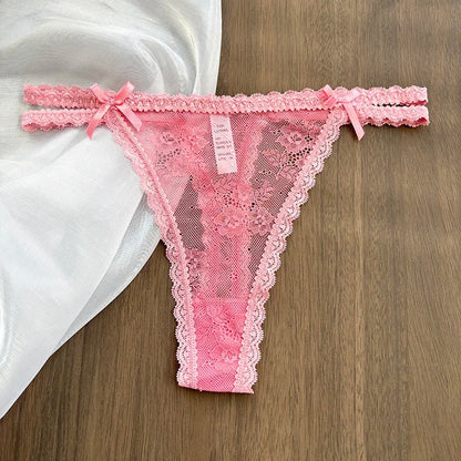 Custom Name Panties Crystal Letters Thong Women Lace Underpants Bikini G-String