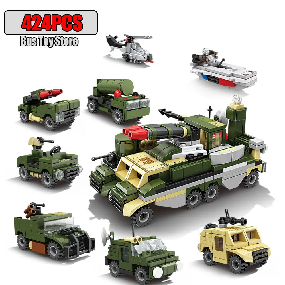 BMPT Terminator Tank KV-2 T-34 Tiger I WW2 Military Classic Model Building Blocks Bricks Boy  Toys for Christmas Gifts