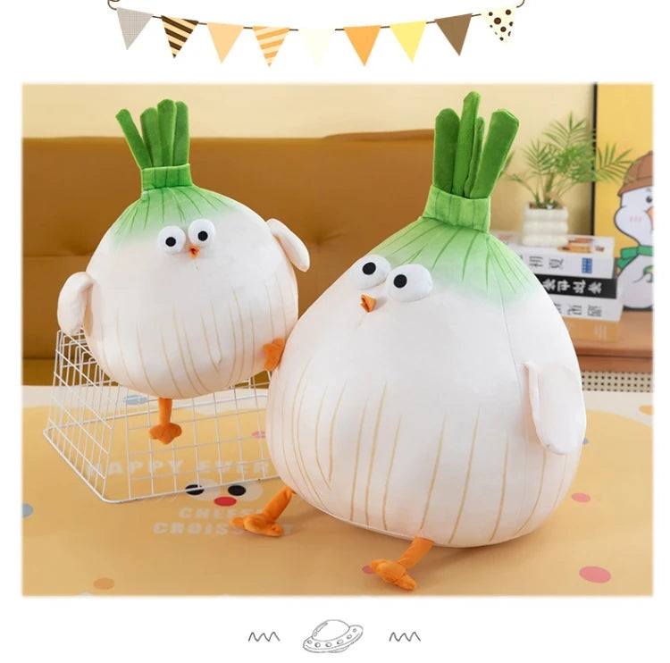 Creative Scallion Chicken Plush Toy Soft Stuffed Pillow