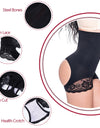 High Waist Tummy Control Panties Women Shapewear Lace Trim Hollow Cut Butt Lifter Body Shaper Sculpting Briefs Underwear Nude