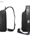 Oxford Trendy Waterproof Materials Men Chest Bag with Large Capacity Fashion Multi-Pockets Slim bag