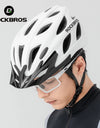 Bike Helmet with Photochromic Len Visor Wind-breaking Brim Bike Helmet Adult MTB Road Safety Riding Cycling Helmet