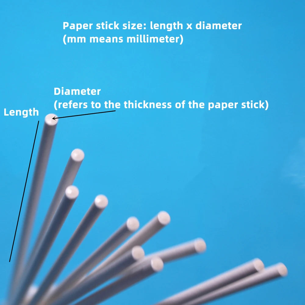 100Pcs Eco-friendly Solid Paper Lollipop Sticks Cake Pop Sucker Sticks For Chocolate Sugar Candy Lollypop DIY Mold 10/15cm 10PCS