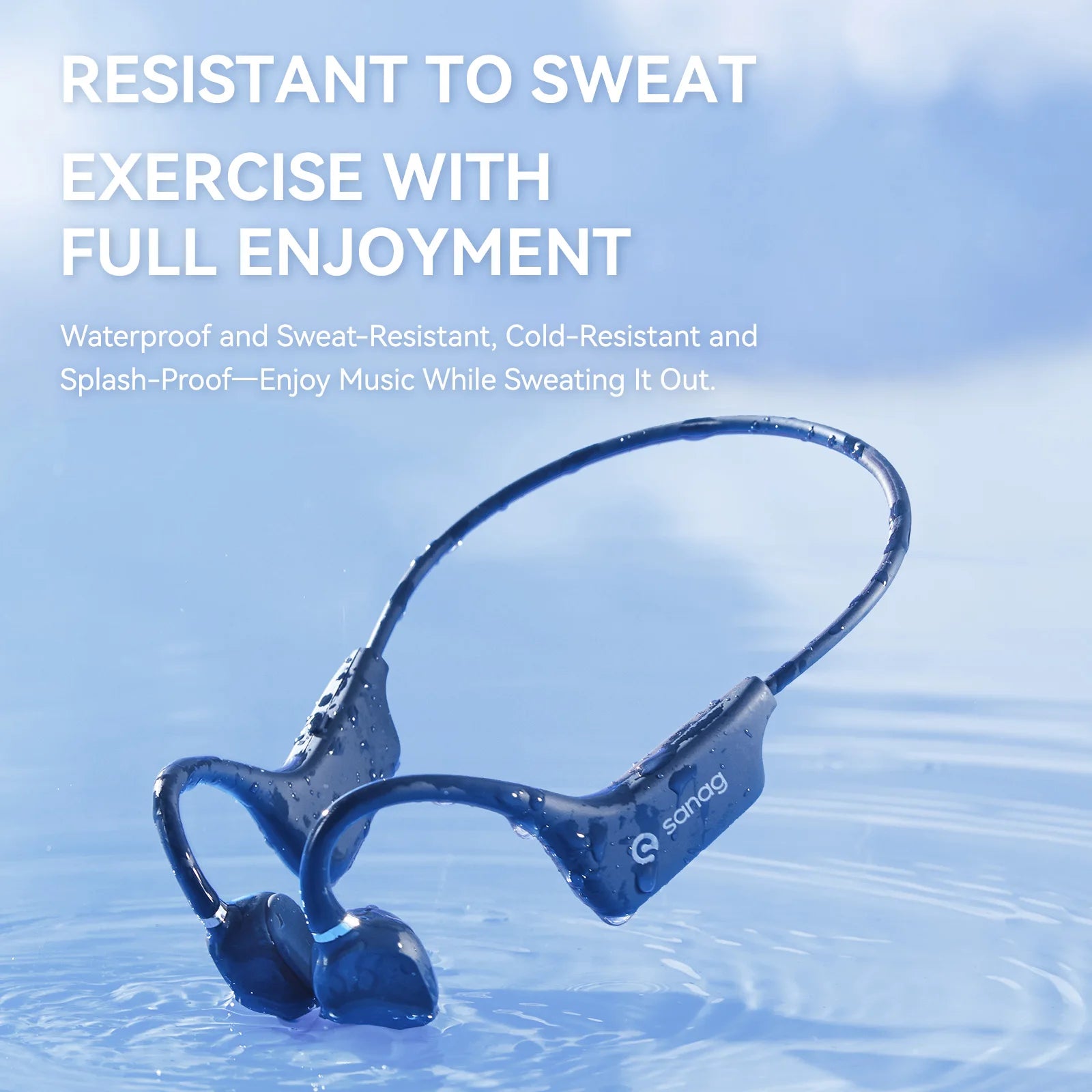 A5X True Bone Conduction Earphone Open Ear Bluetooth Wireless Sport Headphones Waterproof Headset 3D Stereo Sound