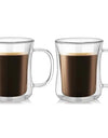220/300/400ml Double Wall Glass Espresso Cups Clear Coffee Mug With Handle For Hot Cold Beverage Milk Juice Drinkware Set