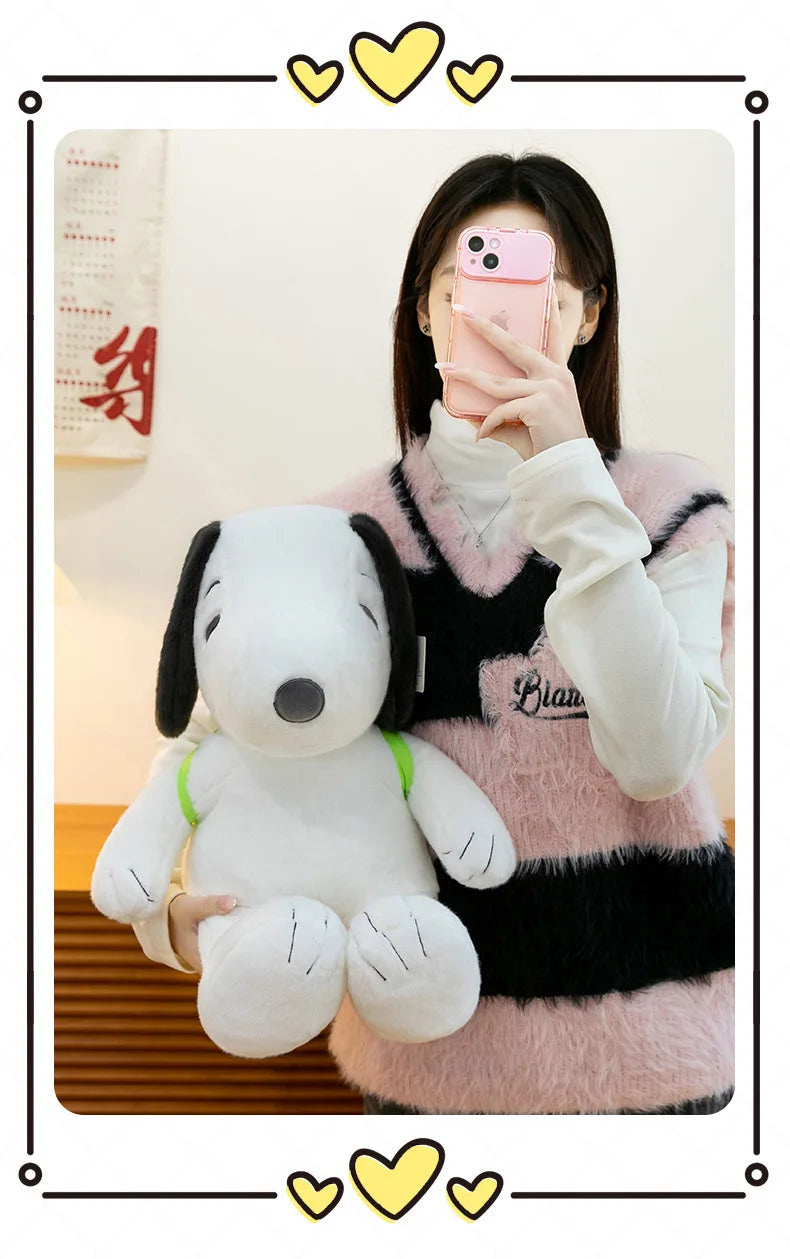 Cute Cartoon Dog Plush Backpack Soft Stuffed Pillow