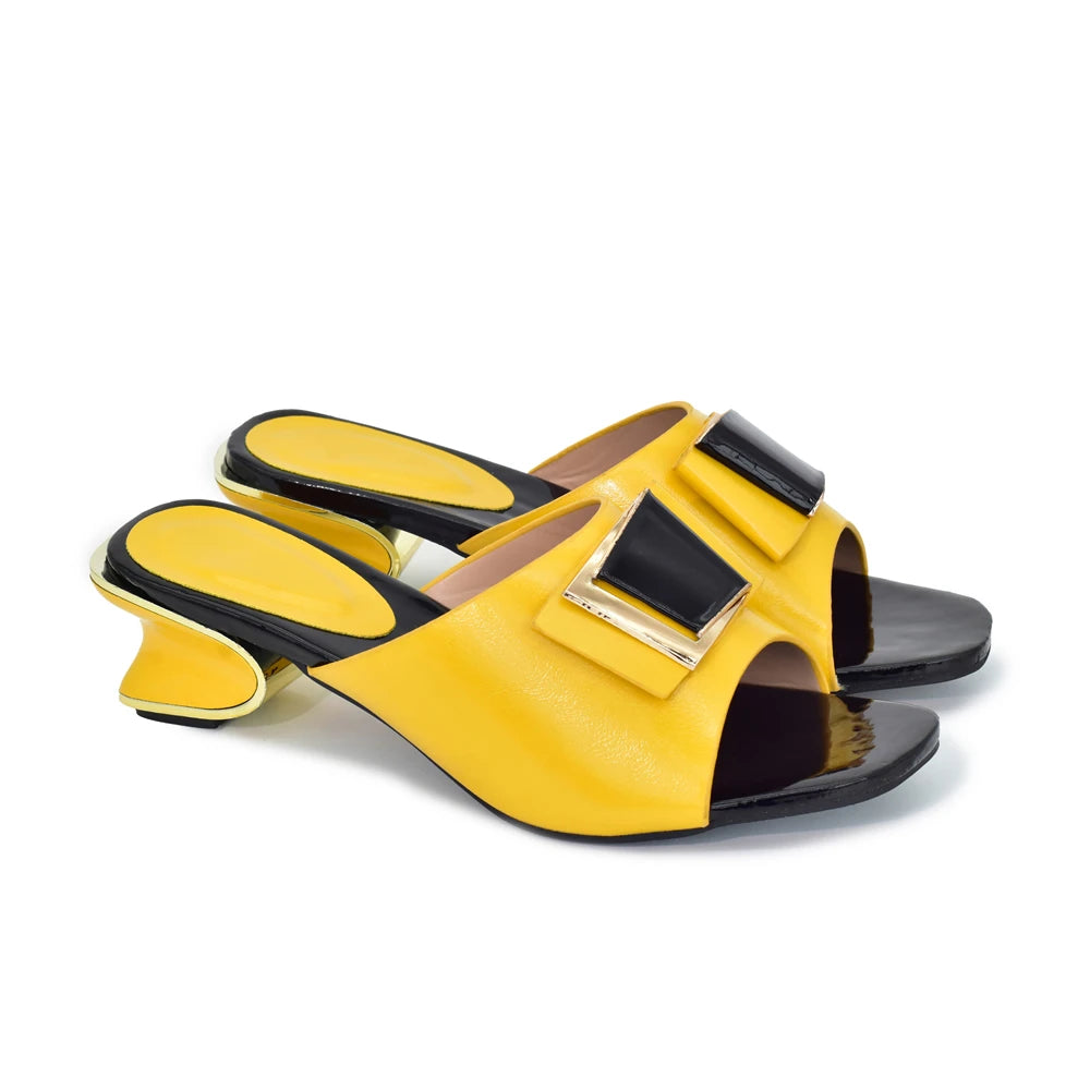 African Women Wedding Shoes Decorated with Rhinestone Italian Pumps Women Shoe Ladies Sandals with Heels Party Pumps