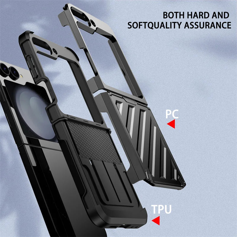 Luxury Armor Plating Thin Matte Phone Case For Samsung Galaxy Z Flip 3 4 5 Z Flip 6 Solid Candy Color Hard Shockproof Back Cover