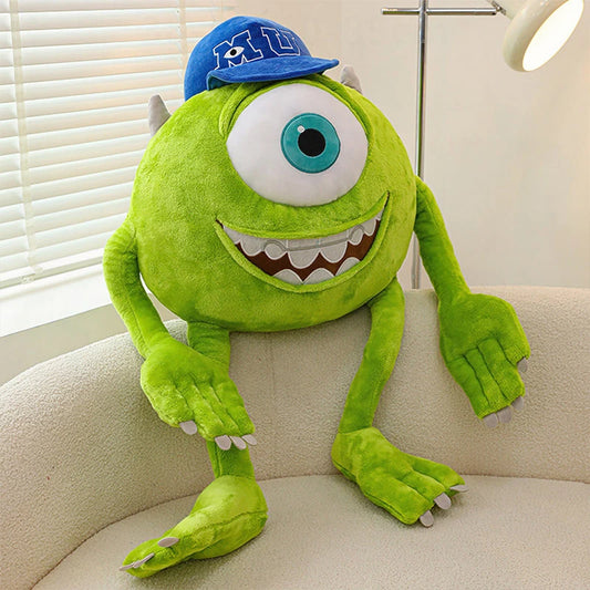 Kawaii Big Eye Monster Plush Toy with Hat Soft Stuffed Doll Pillow